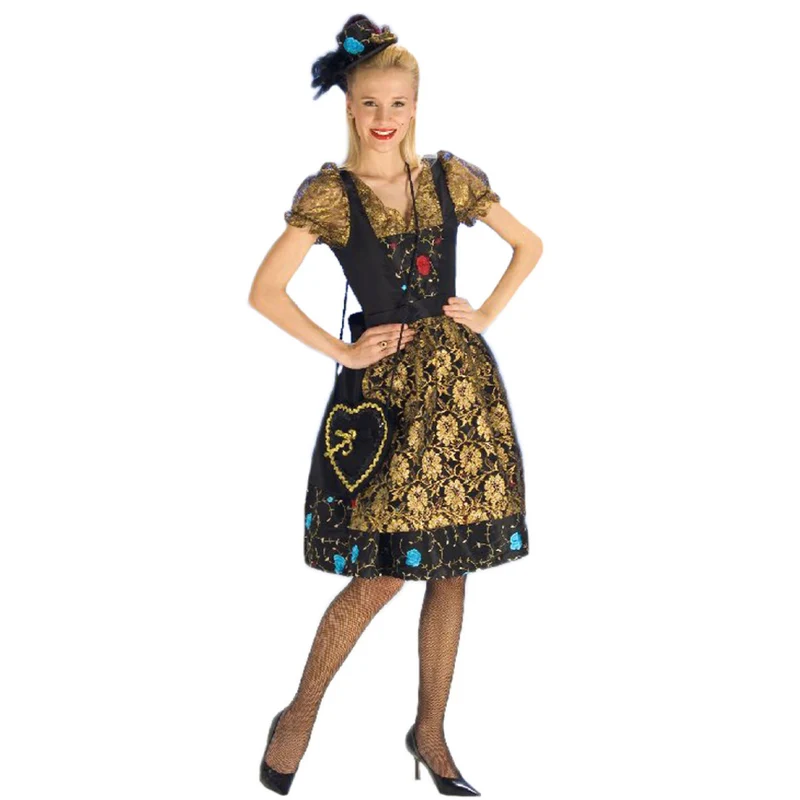 Dirndl Gloria für Damen | Schwarz Gold