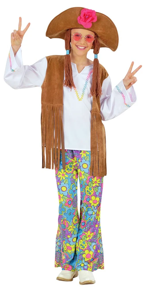 Hippie Woodstock Kostüm für Mädchen