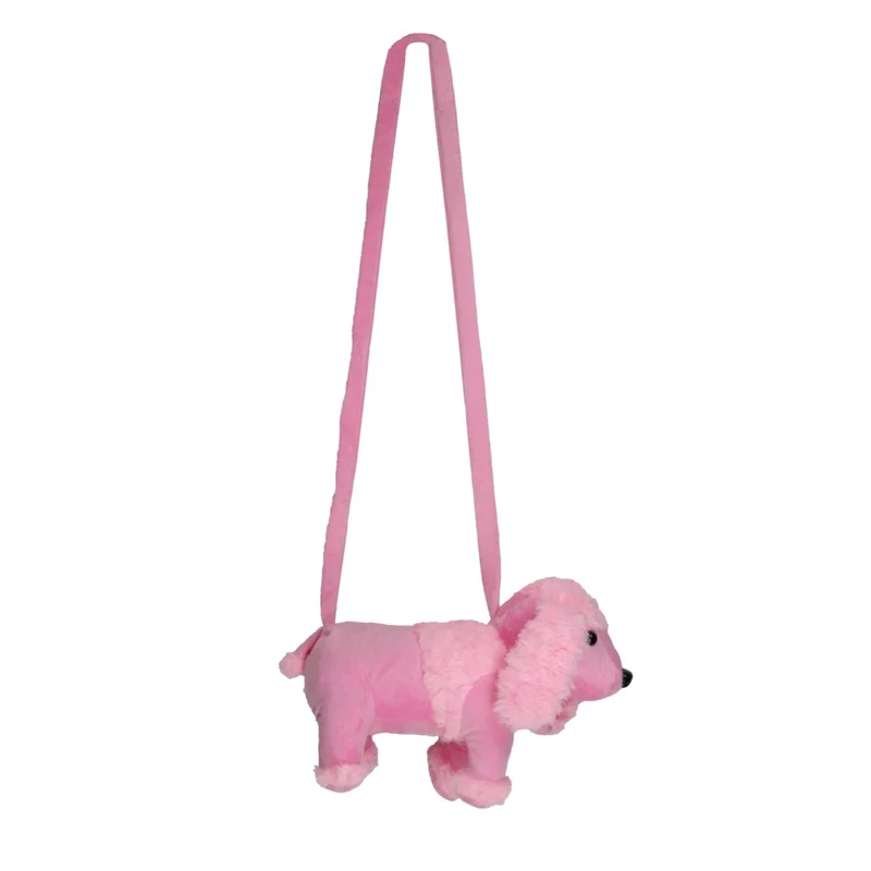 Kuschelige Pudel Handtasche | 32 x 19 x 10 cm - Rosa