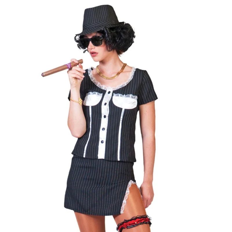 Mafia Gangster Braut Bonny Kostüm für Damen