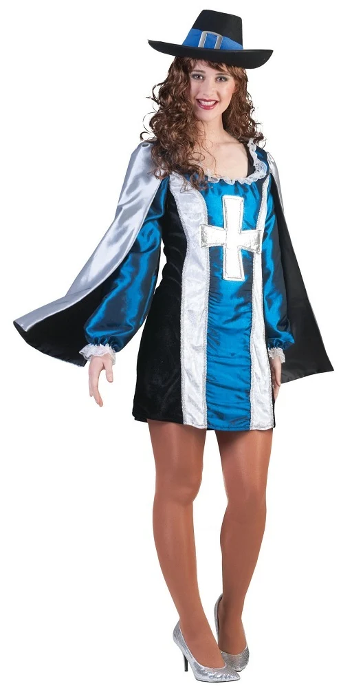 Musketier Alexandra Damen Kostüm in Blau