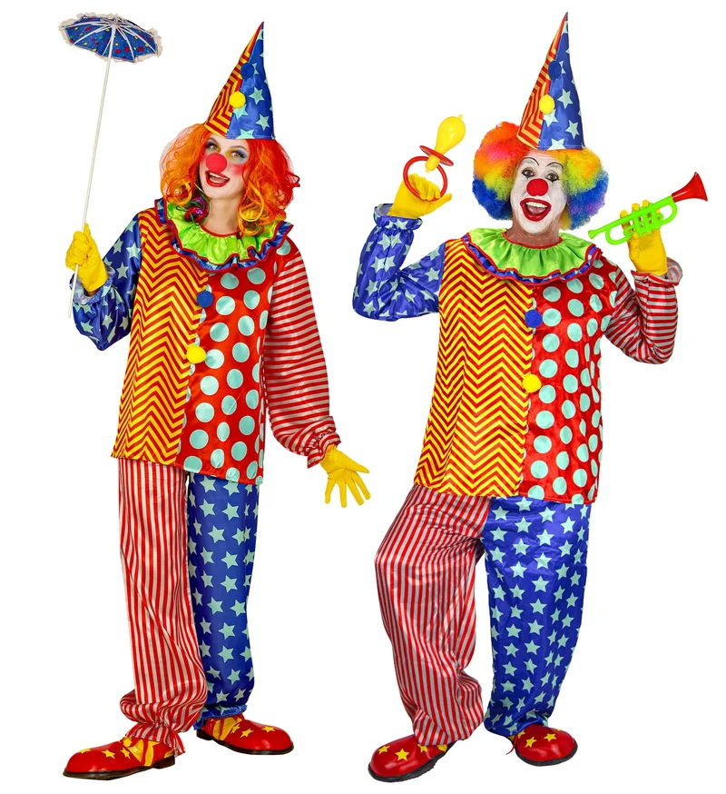 Clown Kostüm "Mika" für Erwachsene | Mehrfarbig