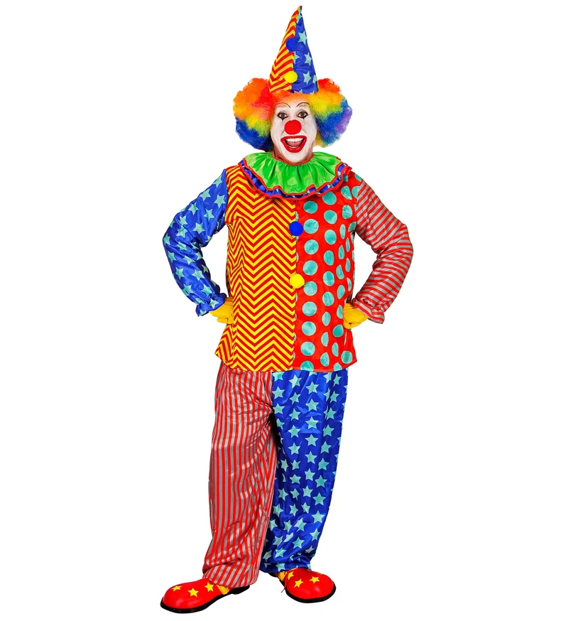 Clown Kostüm "Mika" für Erwachsene | Mehrfarbig