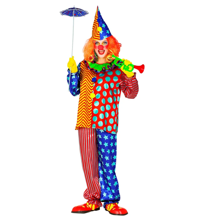 Clown Kostüm "Mika" für Erwachsene | Mehrfarbig