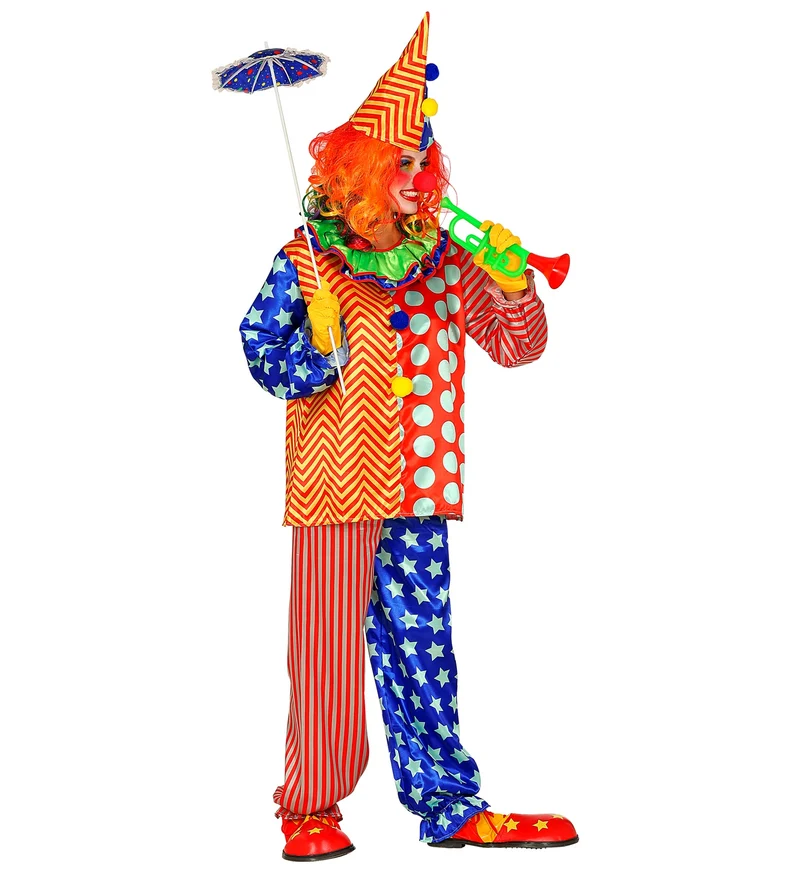 Clown Kostüm "Mika" für Erwachsene | Mehrfarbig