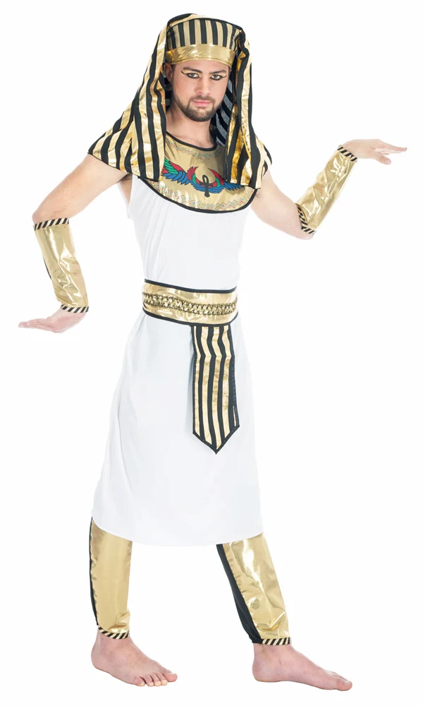 Pharao Nilkönig Kostüm für Herren - Weiß Gold