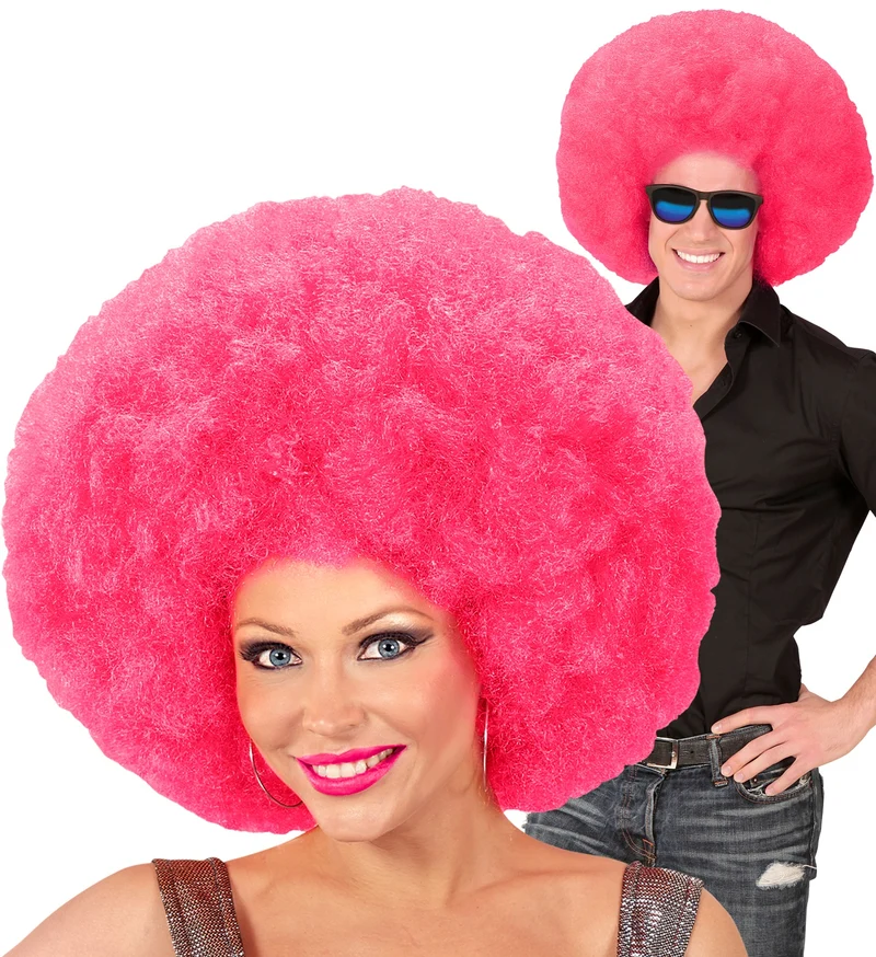 Riesen Afro Perücke für Erwachsene | Pink
