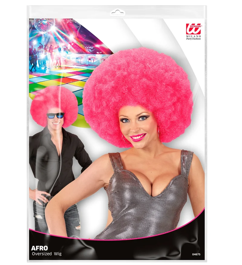Riesen Afro Perücke für Erwachsene | Pink