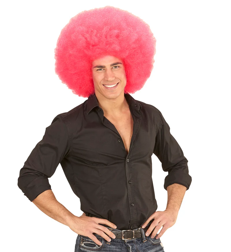 Riesen Afro Perücke für Erwachsene | Pink
