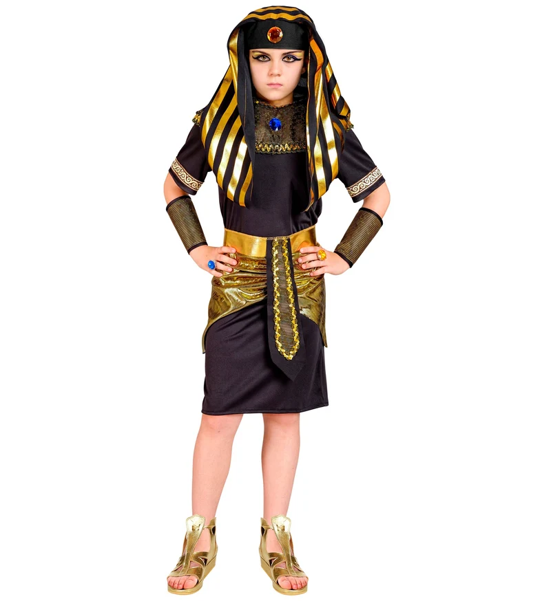 Pharao Kostüm für Jungen | Schwarz Gold