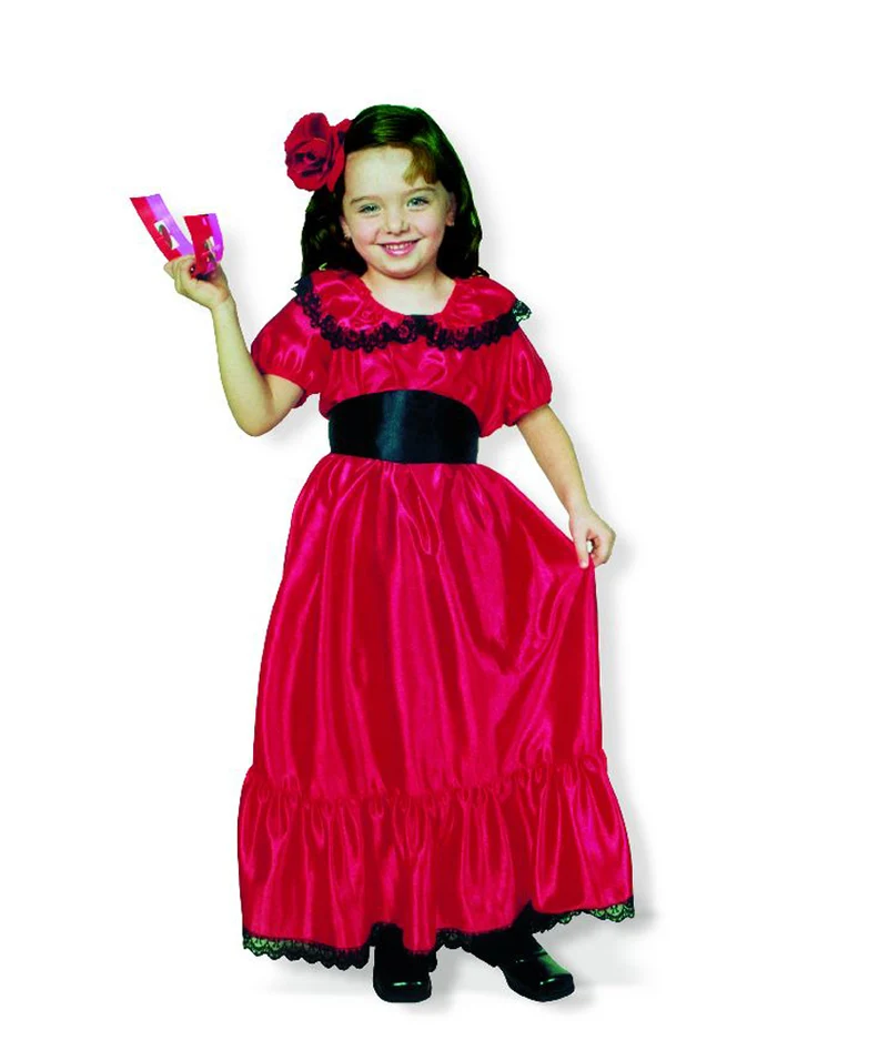 Spanierin Flamenco Tänzerin Kostüm für Mädchen Gr. 116