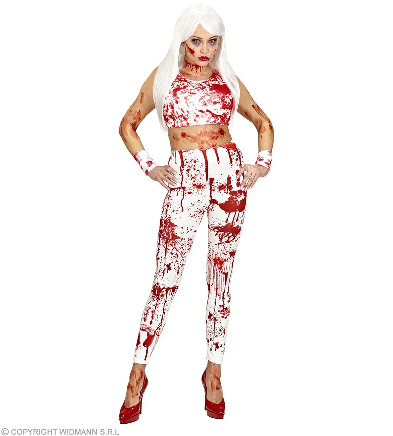 Blutige Leggings für Damen | Zubehör Horror Kostüm