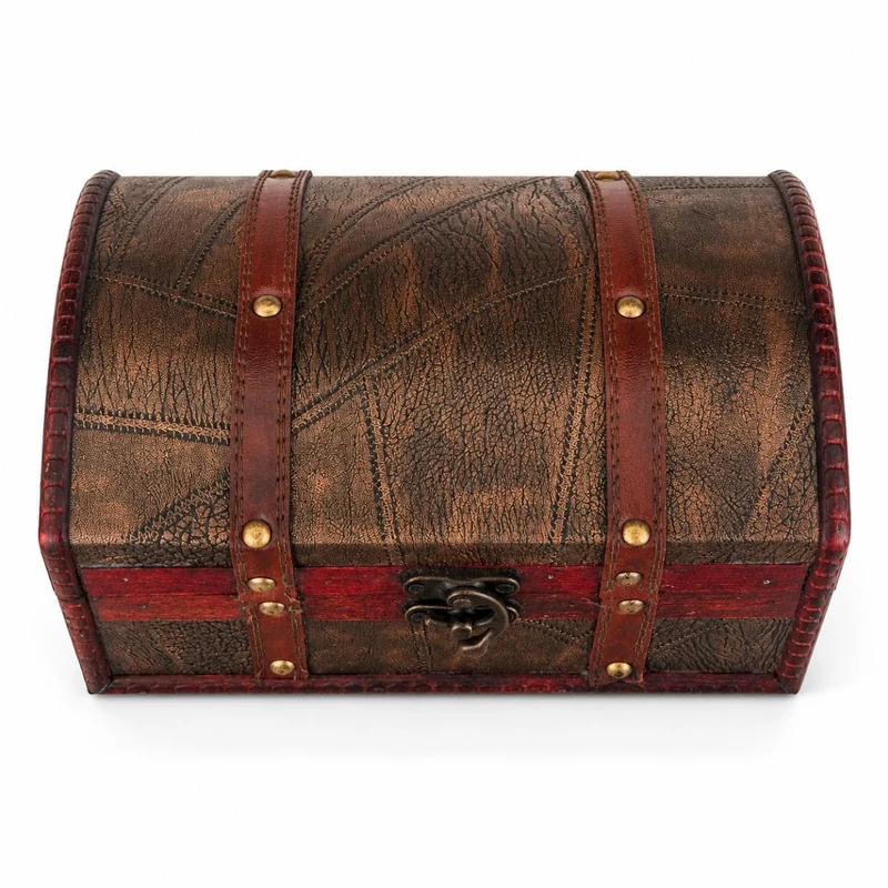 Schatzkiste Holz Piratentruhe Geschenkbox Aufbewahrungsbox | 24x16x12 cm