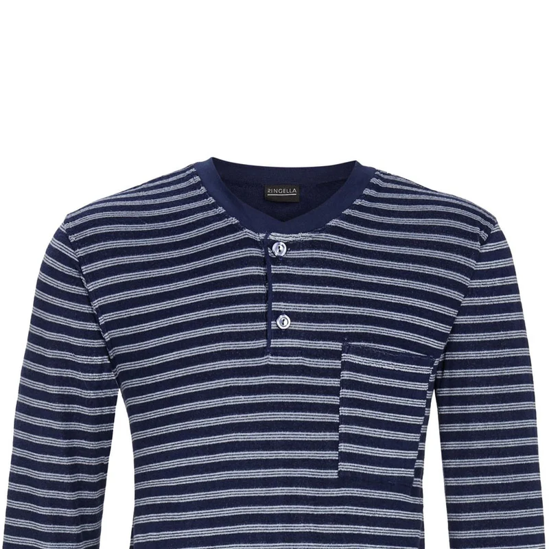 RINGELLA Herren Langarm Pyjama aus Stretchfrottee 2541224 | Night