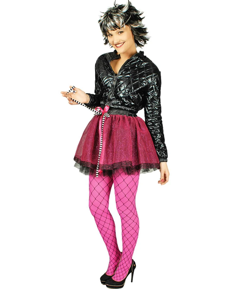 Glitzer Petticoat Tutu Rock "Annabelle" für Damen | Pink Schwarz