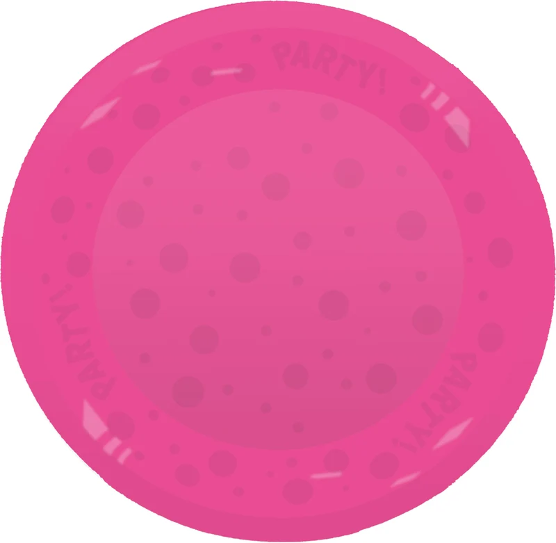 Mehrweg Teller 21 cm | 1 Stück Pink fluoreszierend