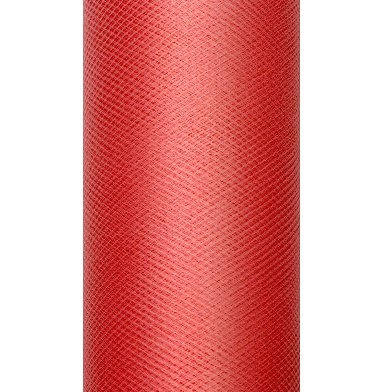 Dekostoff Tüll 0,15m x 9m Rot