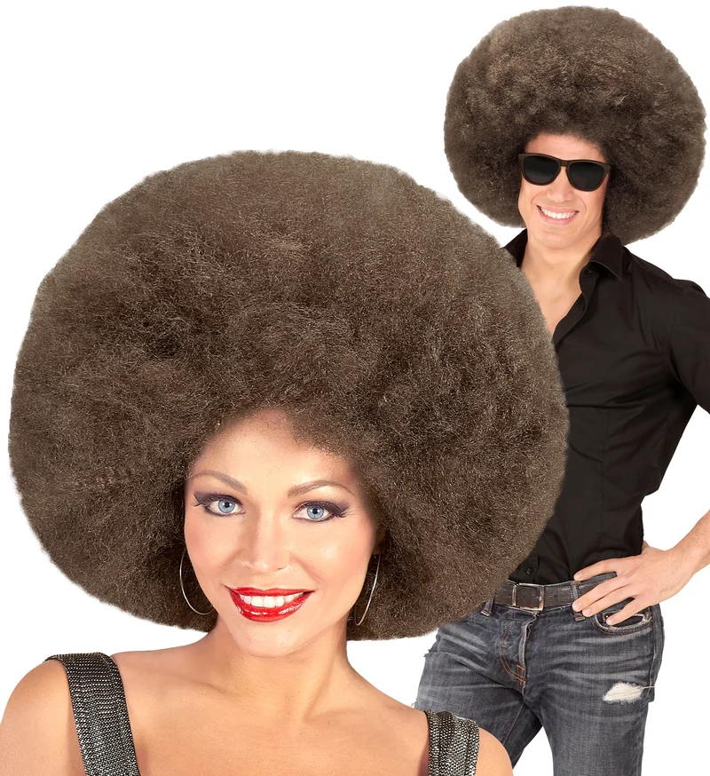 Riesen Afro Perücke für Erwachsene | Braun