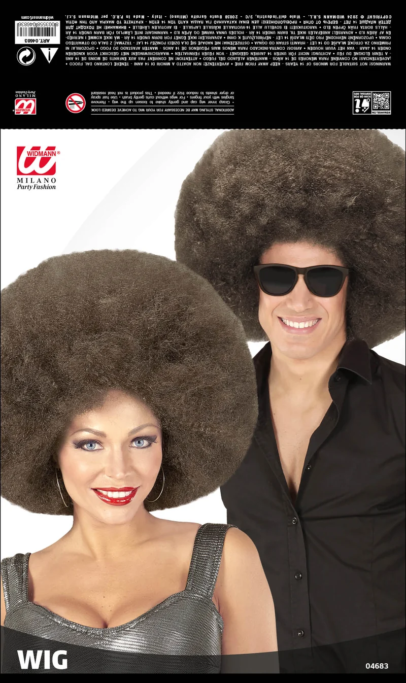 Riesen Afro Perücke für Erwachsene | Braun
