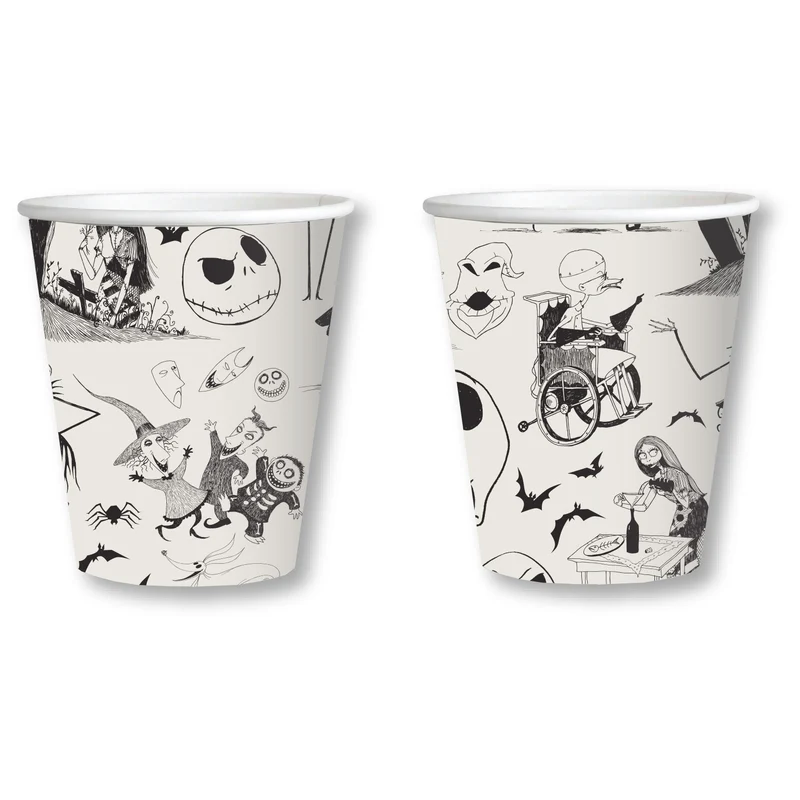 8 Pappbecher "Nightmare Before Christmas" | 250 ml