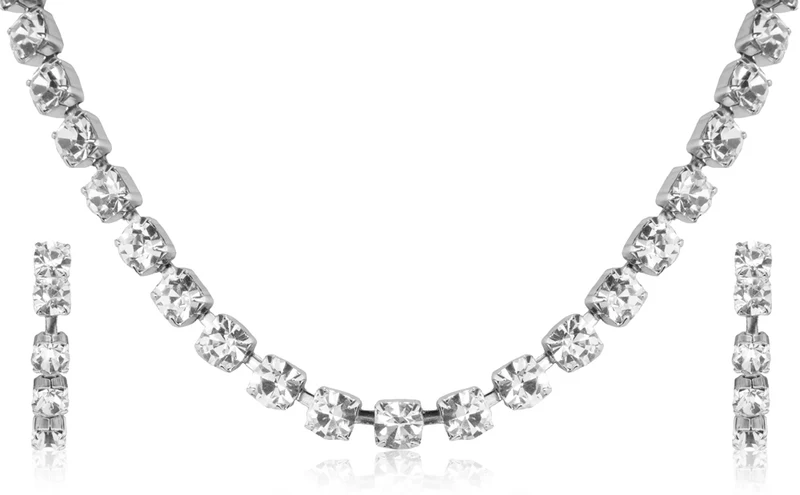 Strass Schmuckset Marlene - Kette und Ohrringe mit Premium Kristallen