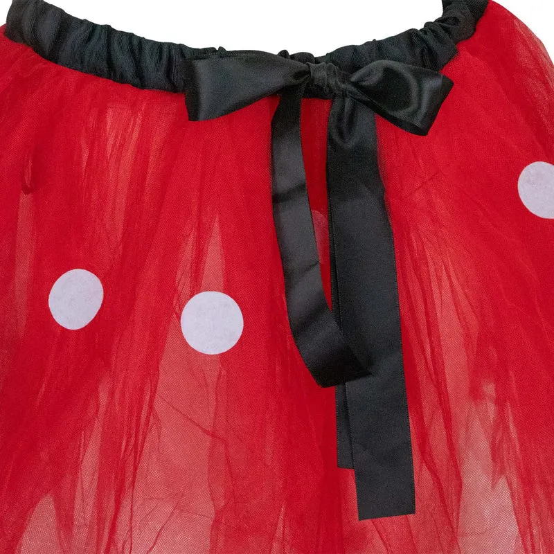 "Minnie Maus" Petticoat Tutu Rock - Länge 45cm | Rot Weiß