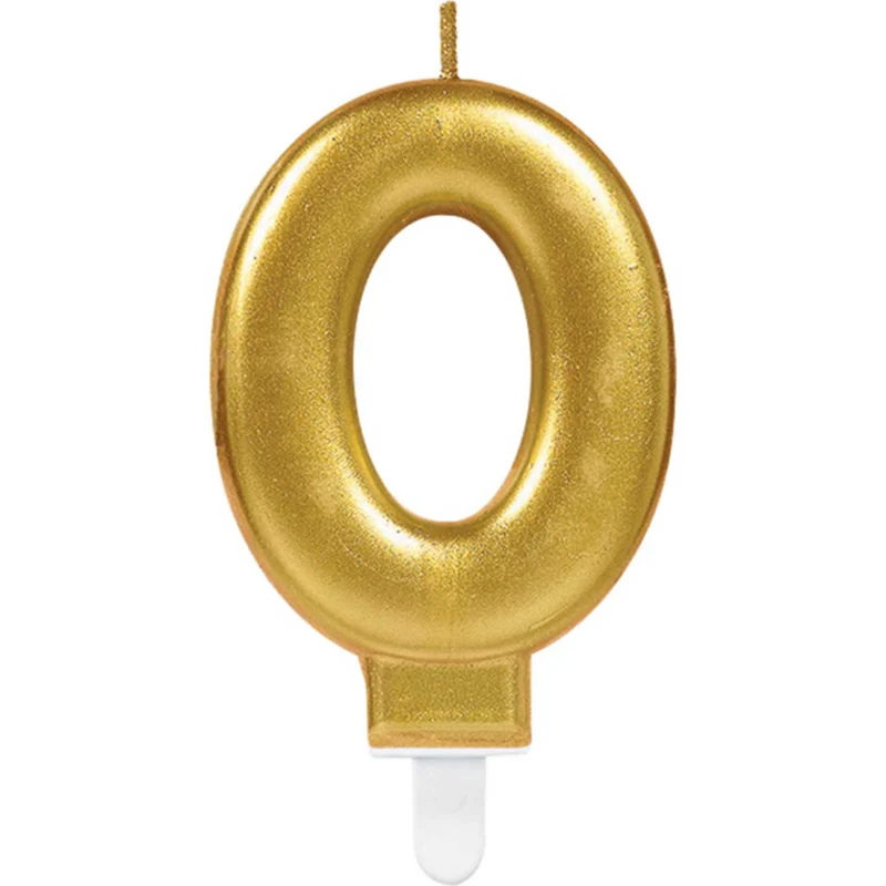 "Starlight Birthday" Zahlenkerze 9,3cm | Gold