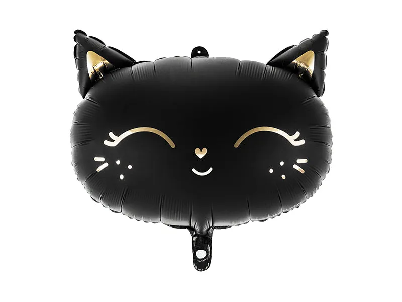 Shape Folienballon "Katze" Schwarz | 48 x 36 cm