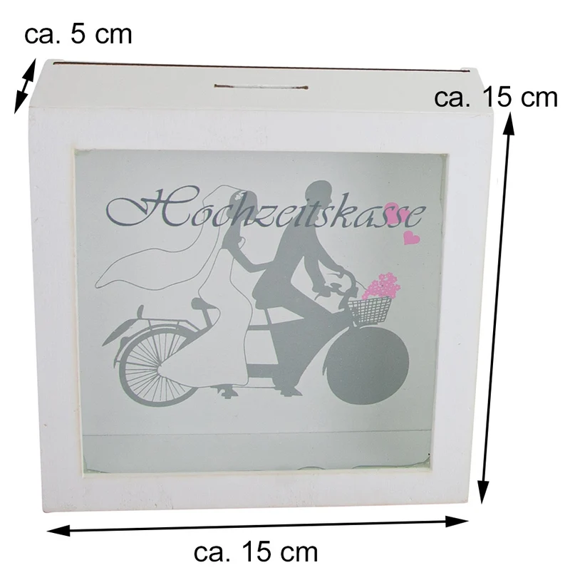 Riffelmacher Spardose "Hochzeitskasse" 08335 | 15 x 15 cm
