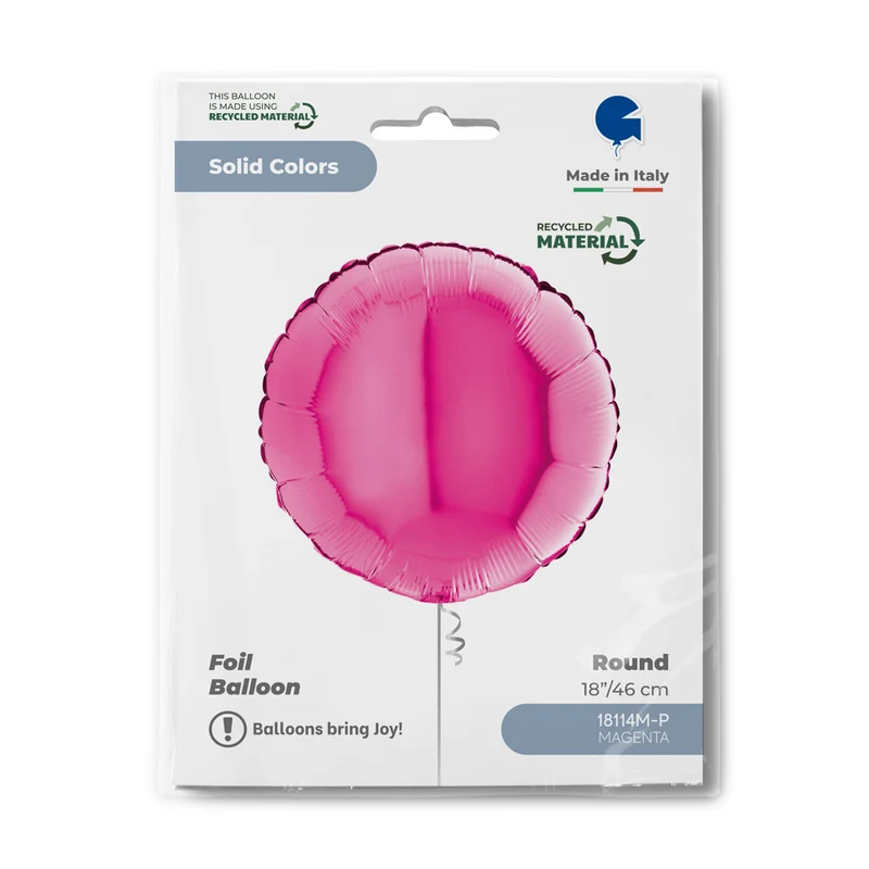 18"/Ø46cm Folienballon Uni | Pink