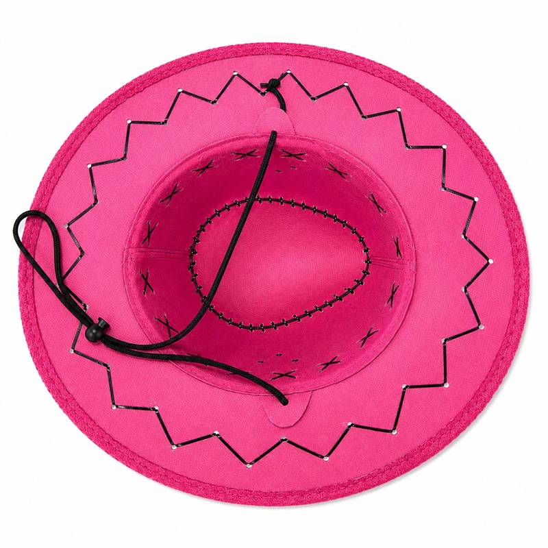 Kinder Cowboyhut mit Ziernähten | Pink | Western Hut