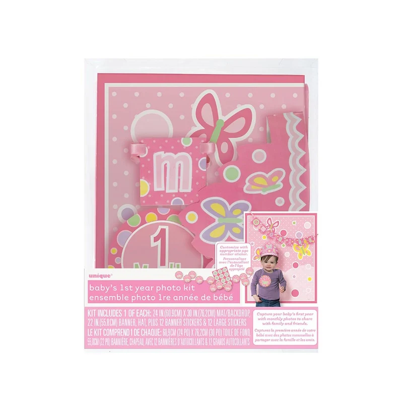 Foto-Props Baby Girl Babyparty Dekoration für Mädchen zum 1. Geburtstag