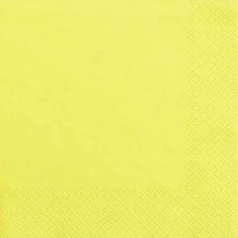 Servietten Uni 20Stk./33x33cm | Gelb