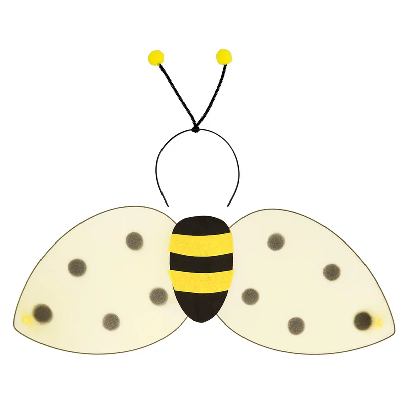 Kostümset Honigbiene | Haarreif und Flügel zum Bienen Kostüm
