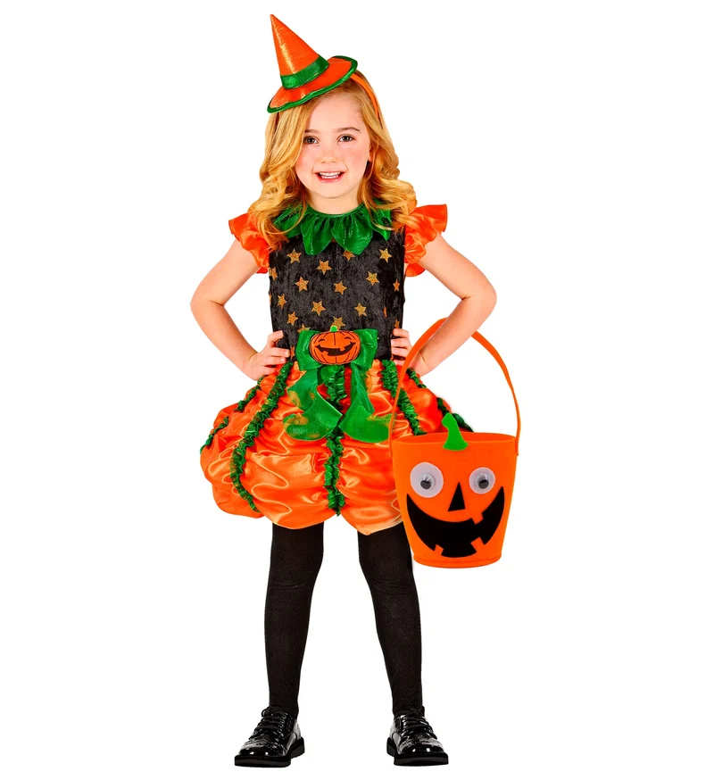 Halloween Korb "Lachender Kürbis" | Betteltasche - Süßes oder Saures
