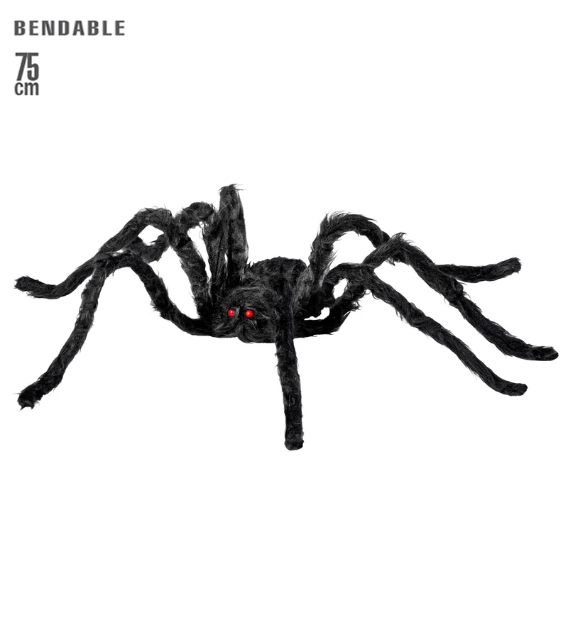 Halloween Dekoration "Riesige Haarige Spinne" - 75 cm | Schwarz