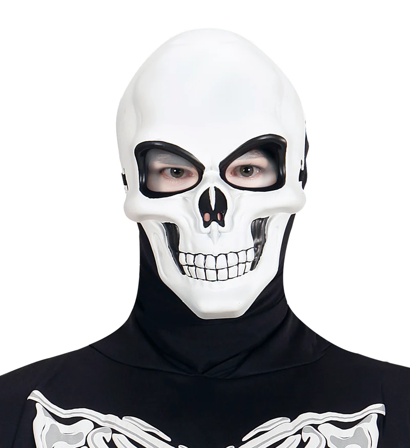 Halloween Maske "Totenkopf" | Weiß Schwarz