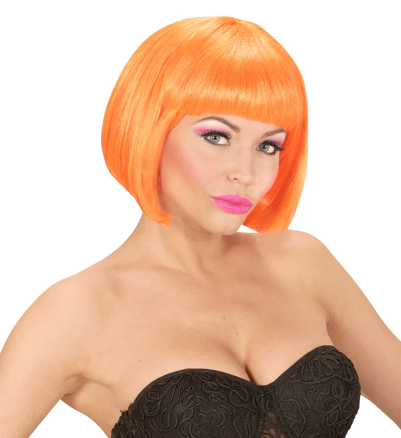 Damen Bob Perücke "Valentina" 74975 | Neon Orange