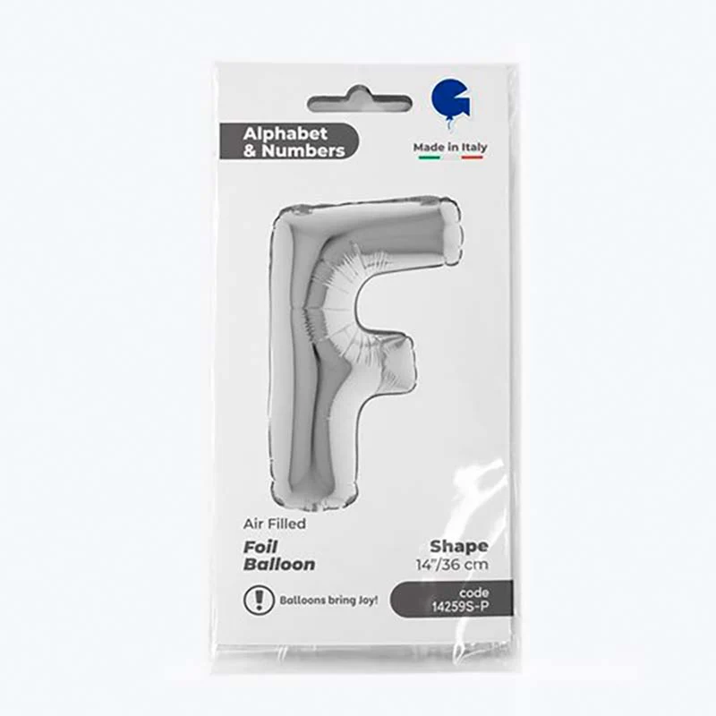 14"/Ø36cm Buchstabe silber | F