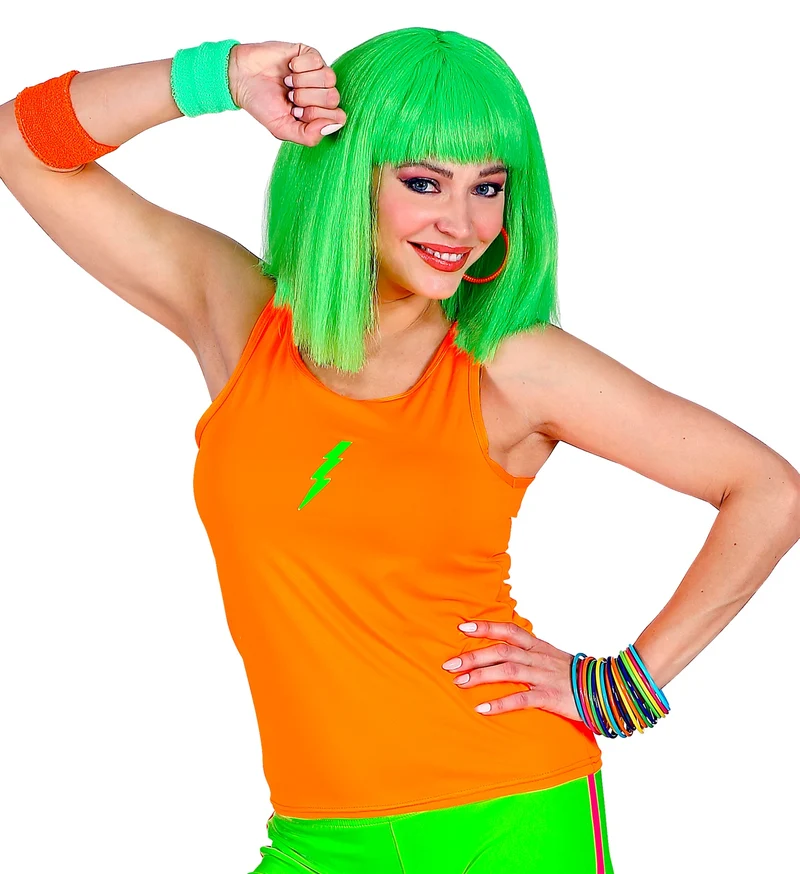 Tank Top | Neon Orange - 80er Jahre Disco Kostüm