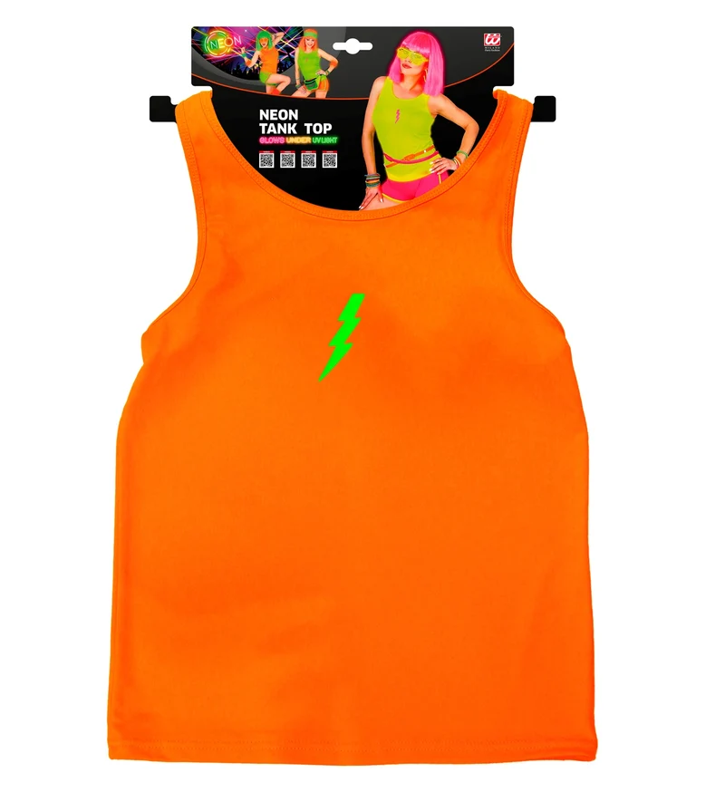 Tank Top | Neon Orange - 80er Jahre Disco Kostüm
