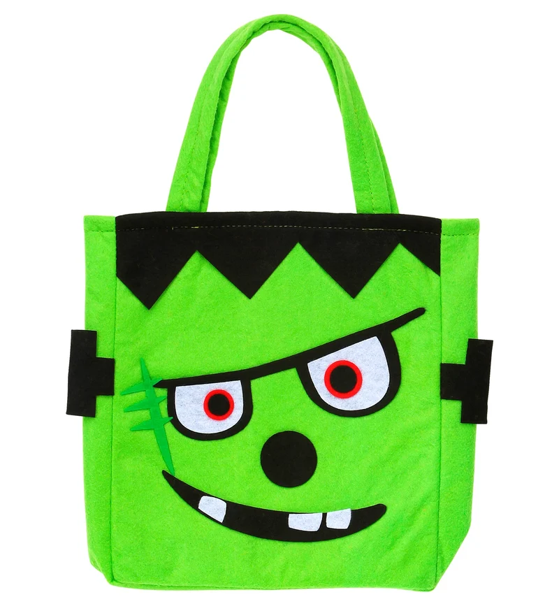 Halloween Betteltasche "Frankensteins Monster" | Grün - Süßes oder Saures