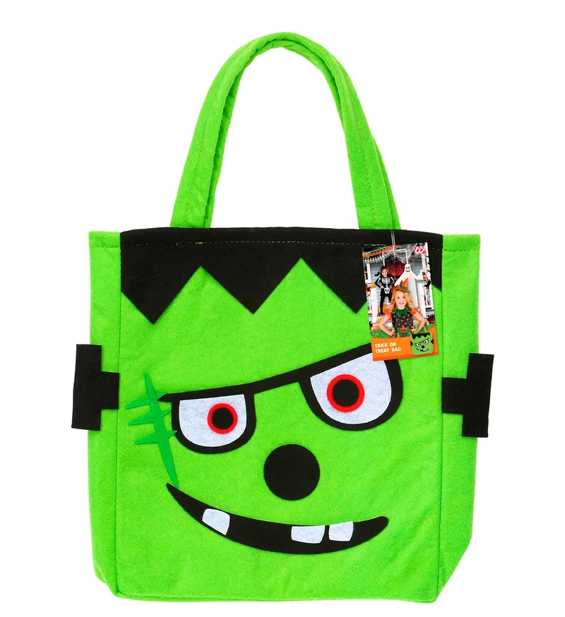 Halloween Betteltasche "Frankensteins Monster" | Grün - Süßes oder Saures