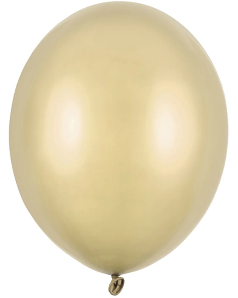 100 Stk. Luftballon Ø30cm "Uni Metallic" | Kaltgold
