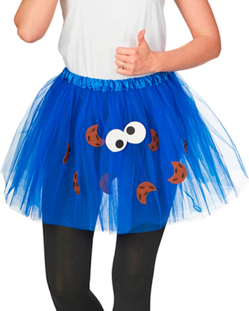 Cookie Krümelmonster Petticoat Damen Tutu | Blau