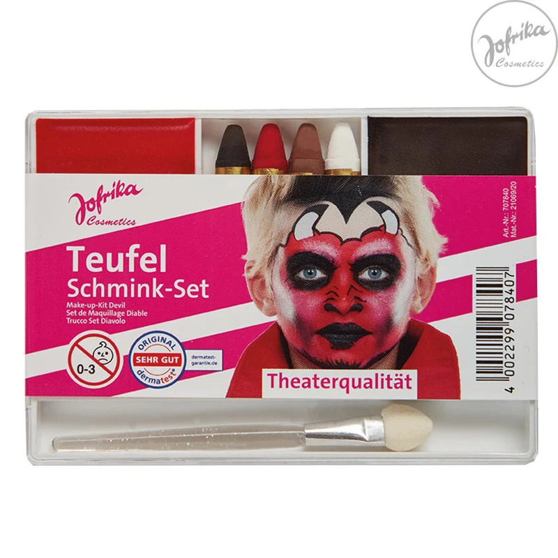 Jofrika Karneval Schmink-Set "Teufel" 707840 | Theater Qualität