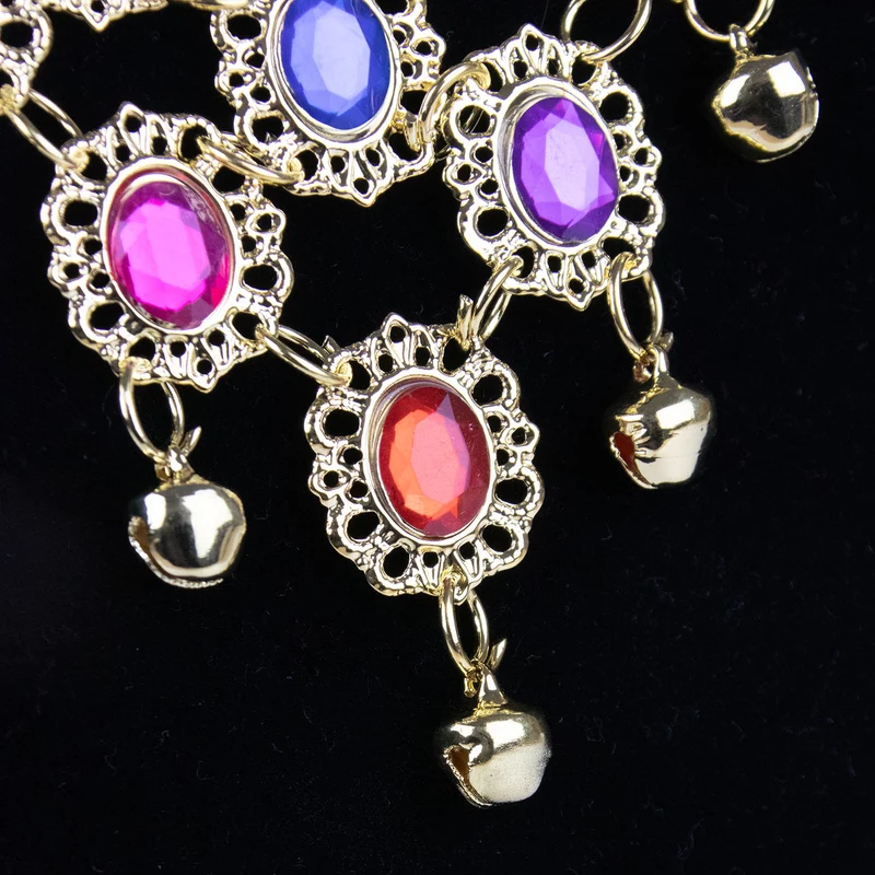 Goldene Strass Halskette "Orient" | Mehrfarbig