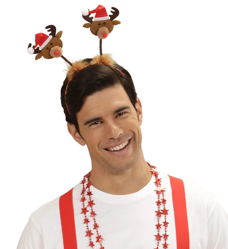 Rentier Haarreif - Zubehör für Weihnachtsfeier und Weihnachtskostüm