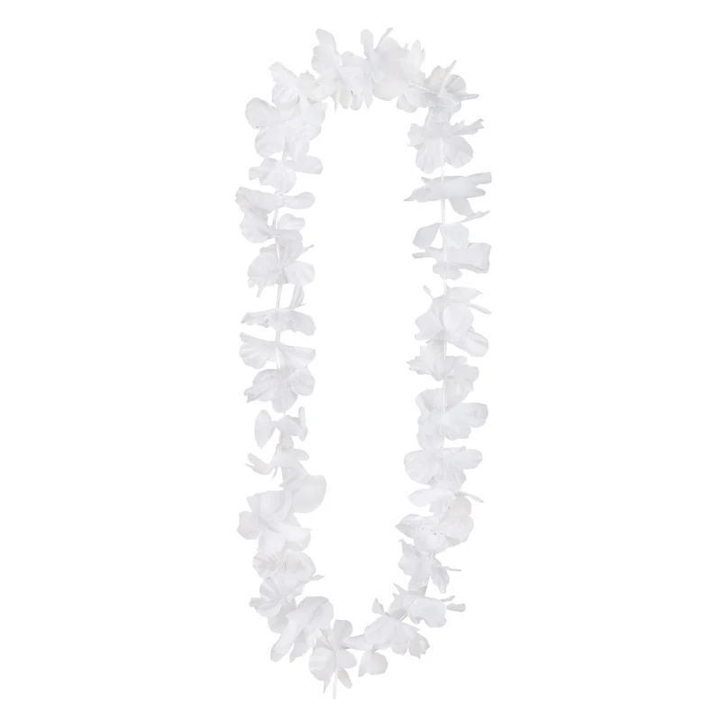 Hawaii Blumenkette "Ohana" zum Südsee Kostüm | Weiß