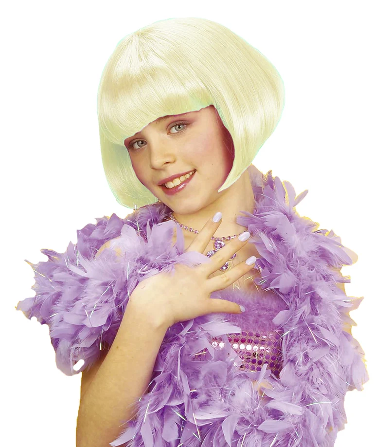 Kinder Pagenkopf Bob Perücke Jazz Girl - Blond